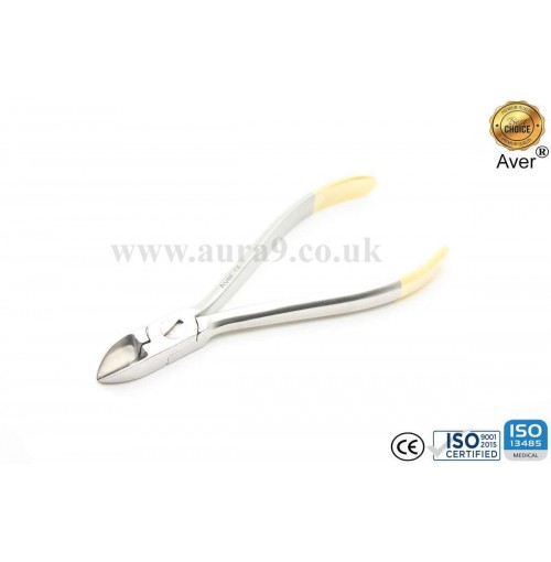 Orthodontic Plier, Ligature Cutter - Cuts Pins, Ligatures and Elastics up to .015"(.38 mm).Tungsten Carbide 